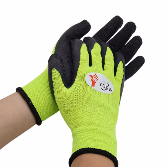 Gants de travail industriels bon marché enduits de latex, gants de protection en nitrile de sécurité