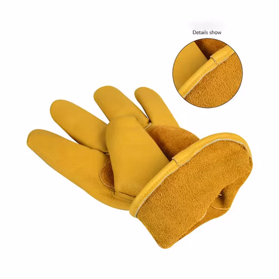 Gants de jardinage en cuir de vache résistant pour femmes, gants de travail résistants aux épines pour le désherbage, le creusement et la plantation Luvas Guantes